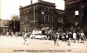 SIDI-BRAHIM - 8E BATAILLON DE CHASSEURS A PIED - FETE ROMAINE - 1929